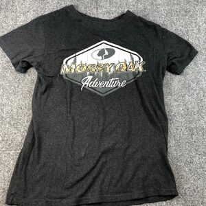 Mossy Oak Adventure T-Shirt Mens Size M Gray Short Sleeve Graphic Tee